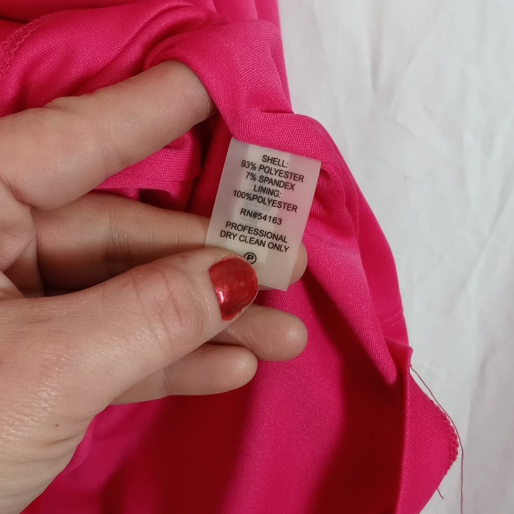Hot pink Calvin Klein back zip pockets midi dress - Picture 7 of 10